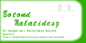 botond malatidesz business card